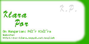 klara por business card